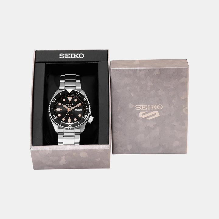 SEIKO 5 SPORTS AUTOMATIC WATCH – 42.5MM BLUE SUNBURST DIAL STEEL BRACELET