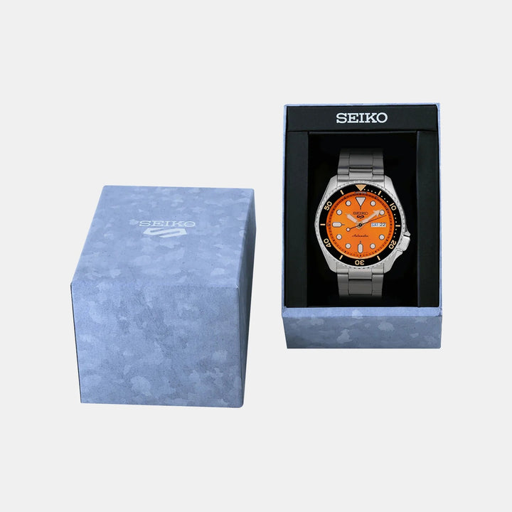 SEIKO 5 SPORTS AUTOMATIC WATCH – 42.5MM GREEN DIAL STEEL BRACELET