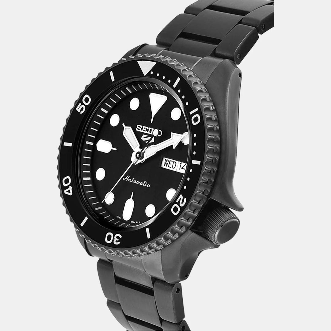 SEIKO 5 SPORTS AUTOMATIC WATCH BLACK – 42.5MM STEEL BRACELET