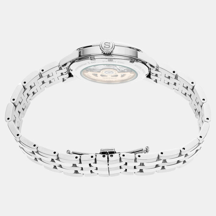 SEIKO PRESAGE AUTOMATIC WATCH LIGHT BLUE – 40.5MM SUNBURST DIAL STEEL BRACELET
