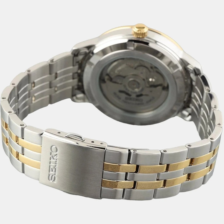 SEIKO AUTOMATIC DRESS WATCH – 41.2MM WHITE DIAL TWO-TONE STEEL BRACELET