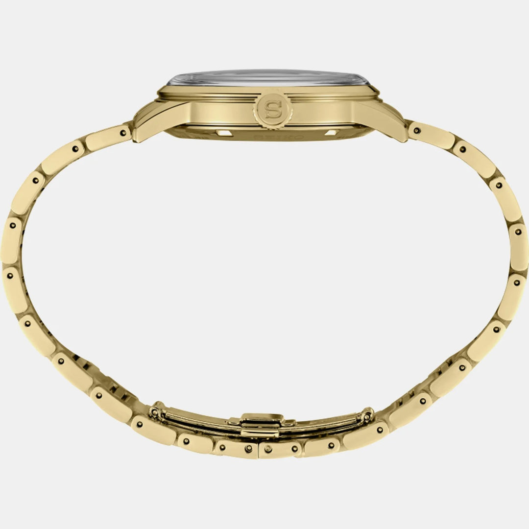 SEIKO PRESAGE COCKTAIL TIME HALF AND HALF AUTOMATIC WATCH – 40.5MM GOLD TWO-TONE DIAL GOLD-TONE STEEL BRACELET