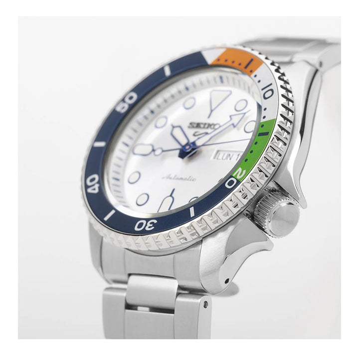 SEIKO 5 SPORTS INDIA LIMITED EDITION AUTOMATIC WATCH – 42.5MM IVORY WHITE DIAL STEEL BRACELET