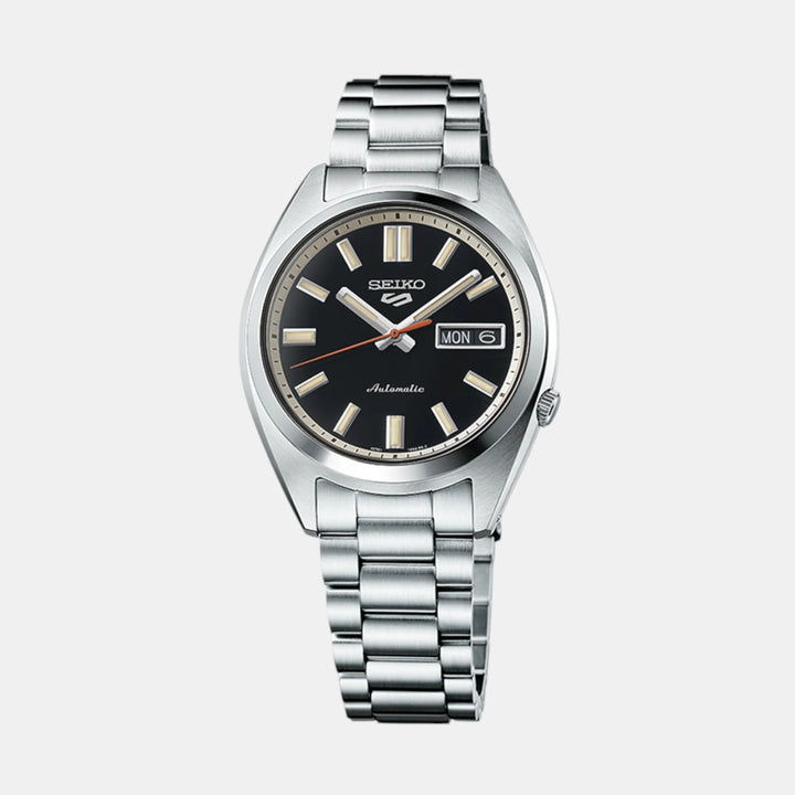 SEIKO 5 SPORTS SNXS COMPACT AUTOMATIC WATCH – 37.4MM BLACK DIAL STEEL BRACELET