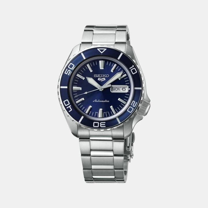 SEIKO 5 SPORTS SKX AUTOMATIC WATCH – 42.5MM BLUE SUNRAY DIAL ROTATING BEZEL STEEL BRACELET