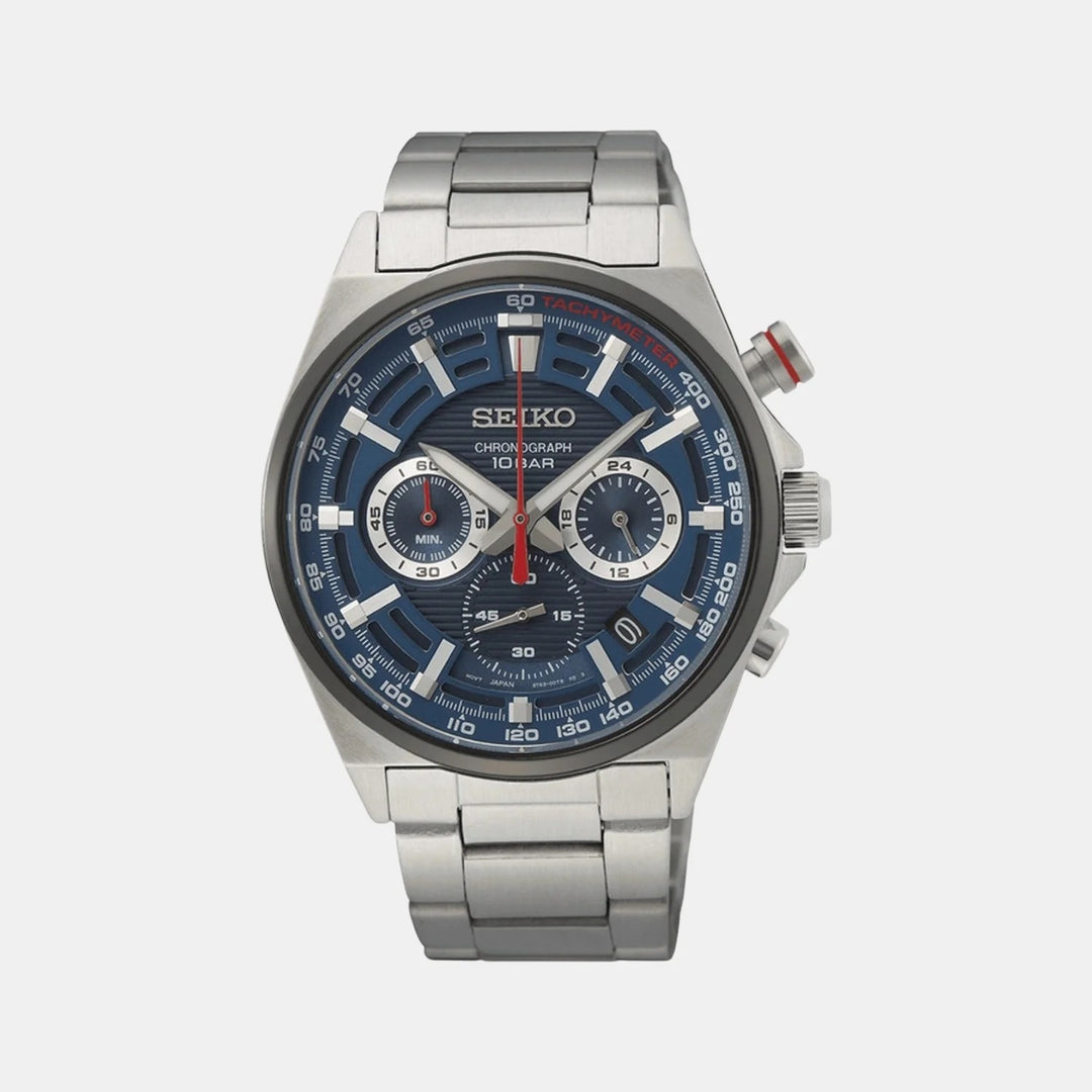 SEIKO CONCEPTUAL CHRONOGRAPH QUARTZ WATCH – 41MM BLUE DIAL STEEL BRACELET