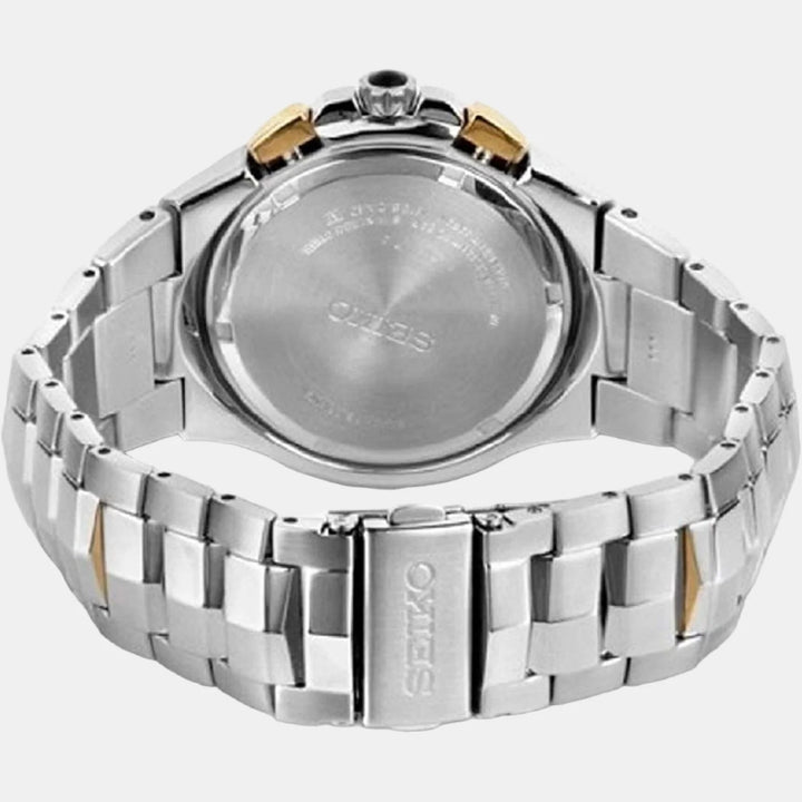 SEIKO COUTURA PERPETUAL SOLAR CHRONOGRAPH WATCH – 44MM BLACK DIAL SAPPHIRE CRYSTAL TWO-TONE GOLD STEEL BRACELET