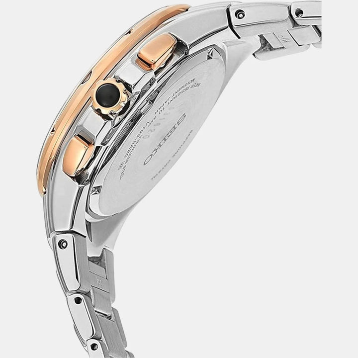 SEIKO COUTURA PERPETUAL SOLAR CHRONOGRAPH WATCH – 44MM GREY SUNRAY DIAL SAPPHIRE CRYSTAL ROSE GOLD TONE STEEL BRACELET