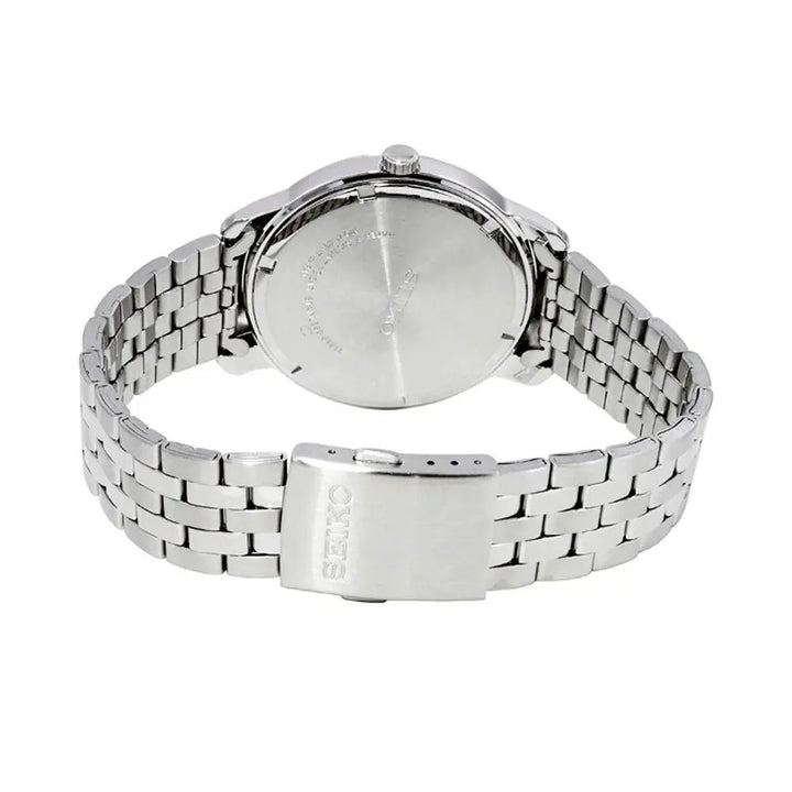 SEIKO NEO CLASSIC QUARTZ WATCH – 41MM SILVER WHITE DIAL APPLIED INDICES STEEL BRACELET