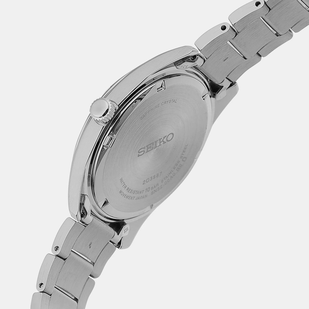 SEIKO DISCOVER MORE QUARTZ WATCH – 40.2MM SALMON PINK SUNRAY DIAL SAPPHIRE CRYSTAL STEEL BRACELET