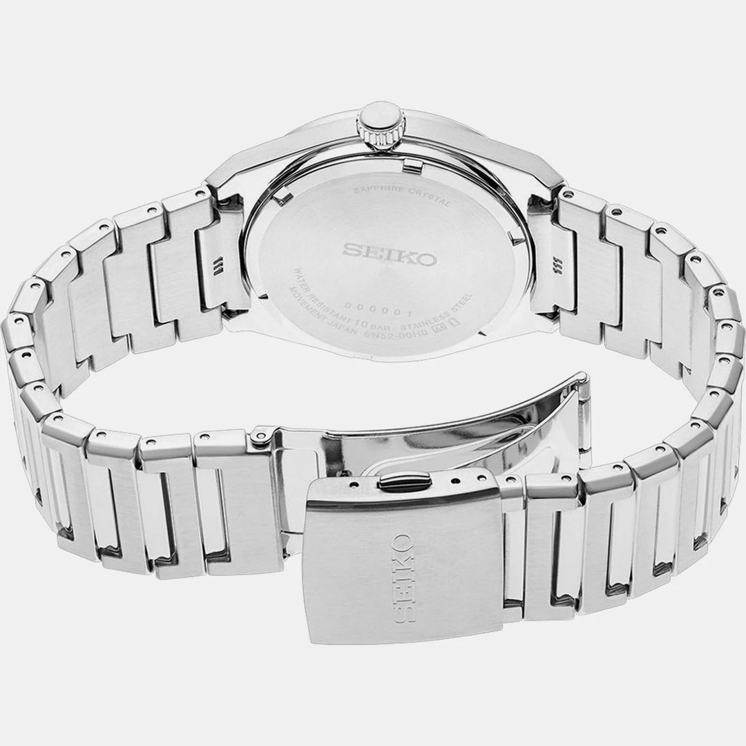 SEIKO DISCOVER MORE QUARTZ WATCH – 38.9MM GREEN SUNRAY DIAL SAPPHIRE CRYSTAL STEEL BRACELET