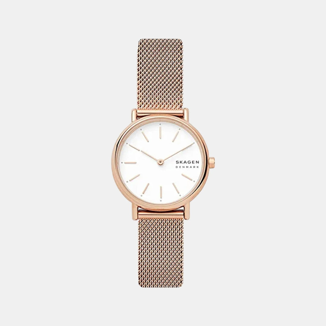 Skagen SKW2694 Signatur Lille Slim Rose Gold-Tone Steel Mesh Women&