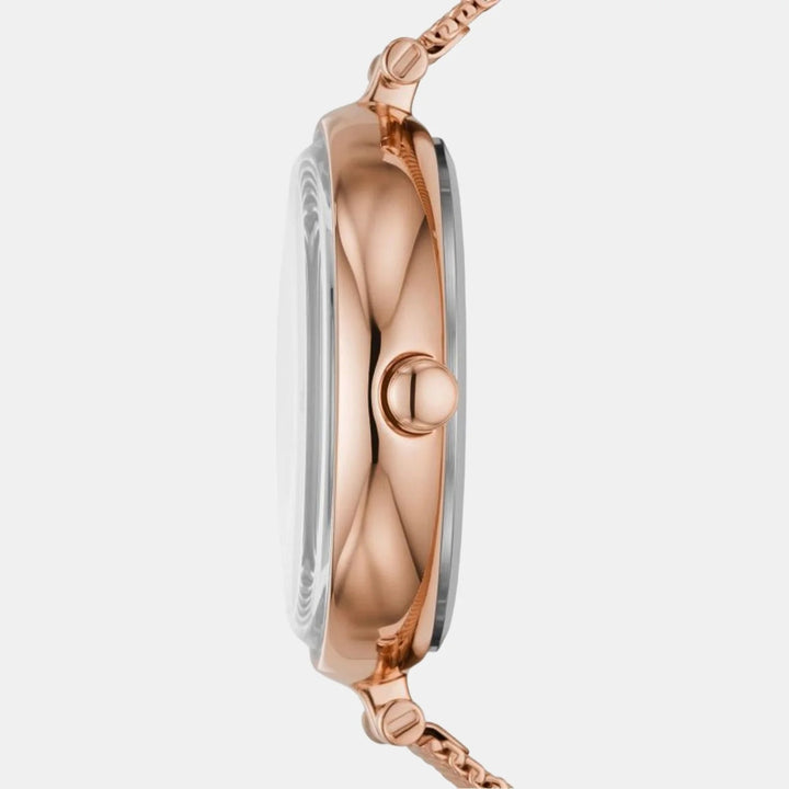 Skagen Karolina SKW2980 Solar-Powered Rose-Tone Steel Mesh Women&