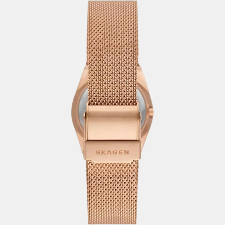 Skagen Grenen SKW3035 Lille Three-Hand Date Rose Gold Stainless Steel Mesh Watch