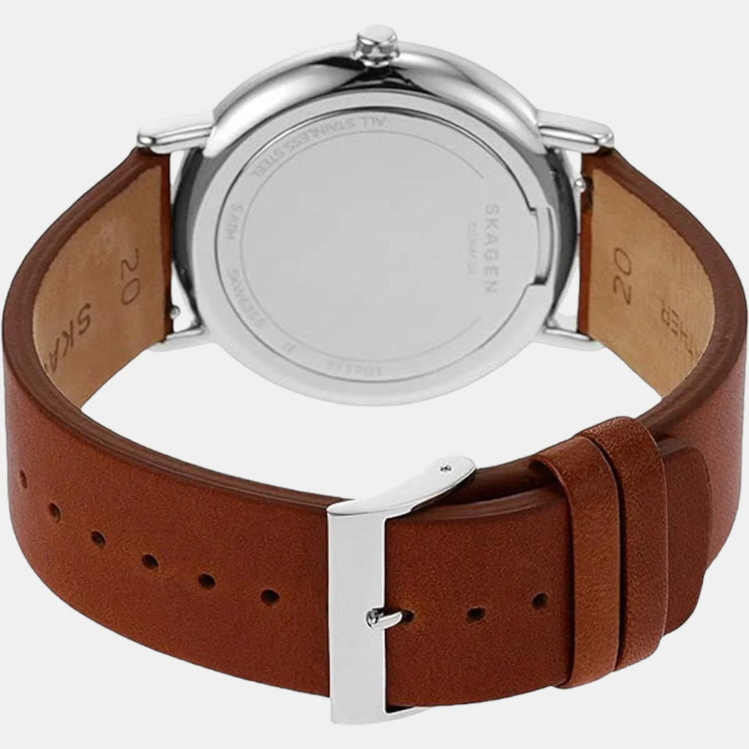 Skagen SKW6355 Signatur Medium Brown Leather Men&