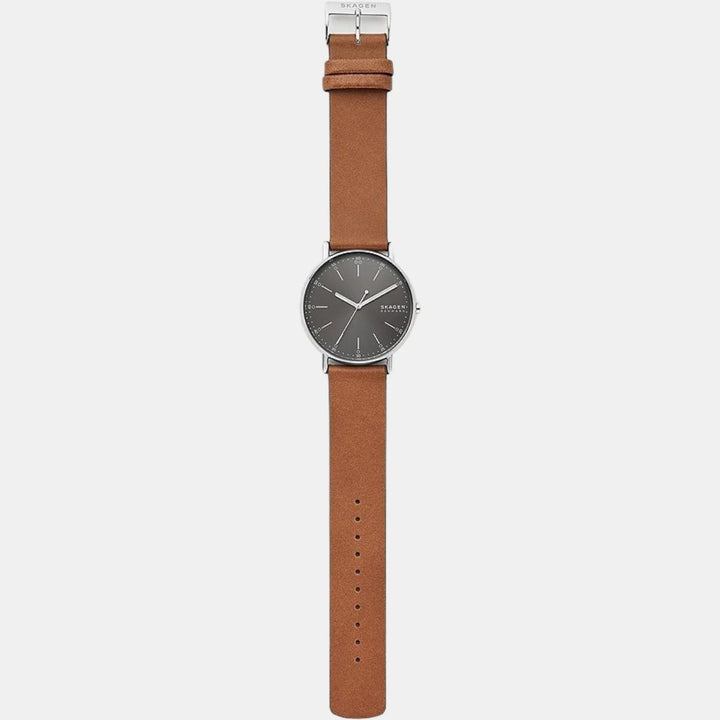 Skagen SKW6578 Signatur Three-Hand Medium Brown Leather Men&