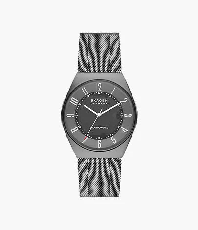 Skagen Grenen SKW6836 Solar-Powered Charcoal Stainless Steel Mesh Men&