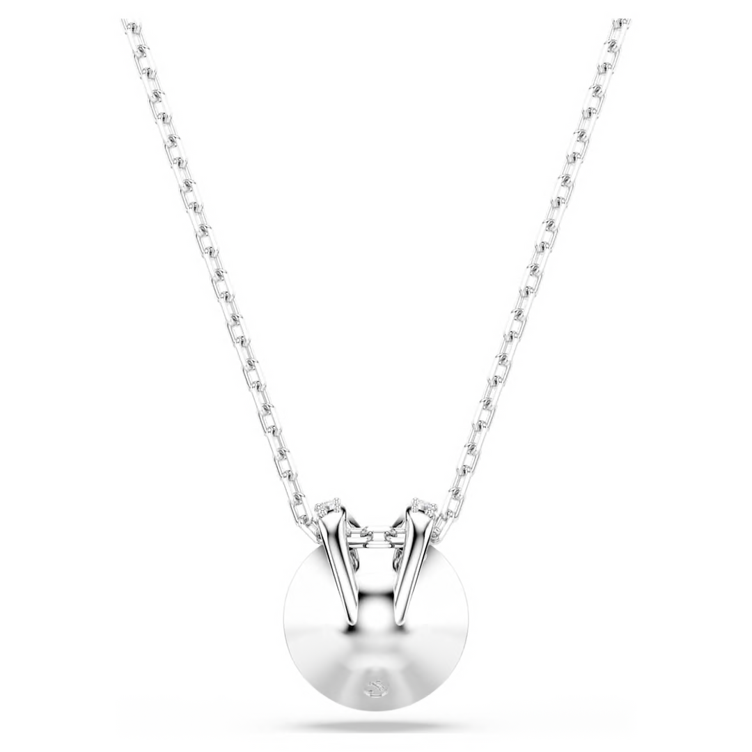 Swarovski Bella V pendant Round cut Pink Rhodium plated