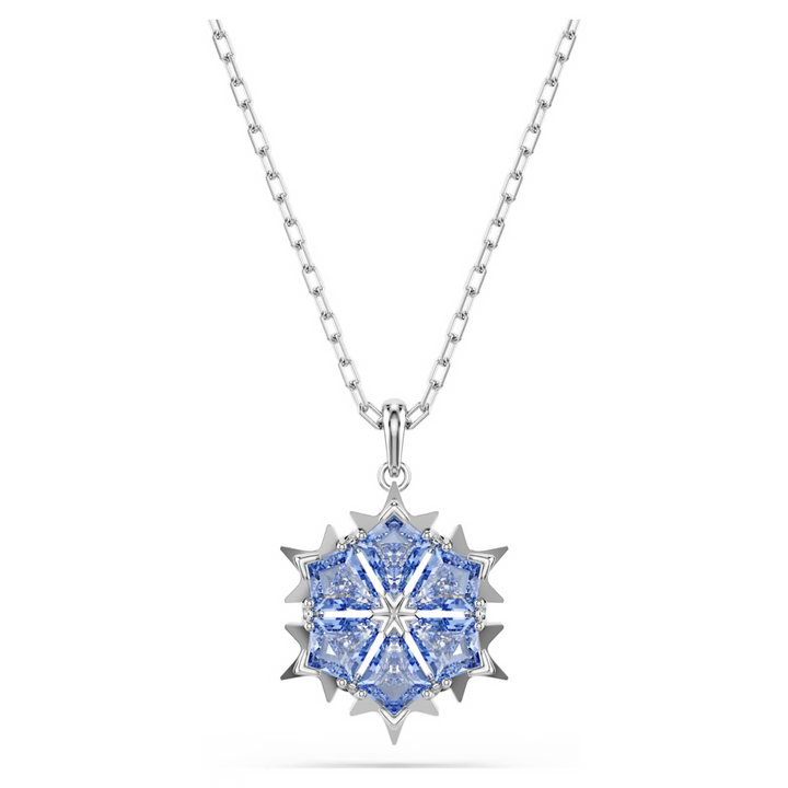 Swarovski Magic pendant Snowflake Blue Rhodium plated