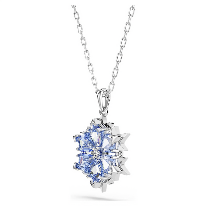Swarovski Magic pendant Snowflake Blue Rhodium plated