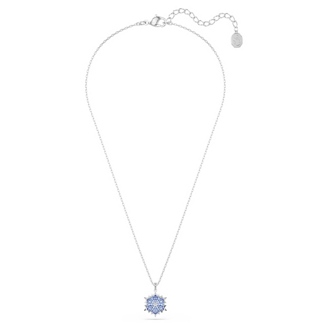 Swarovski Magic pendant Snowflake Blue Rhodium plated