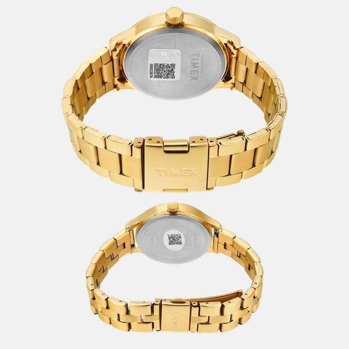 Timex Trendline Pairs Unisex Watch – Silver White Sunray Dial, Silver-Tone Stainless Steel Bracelet, 38 mm TW00PR303