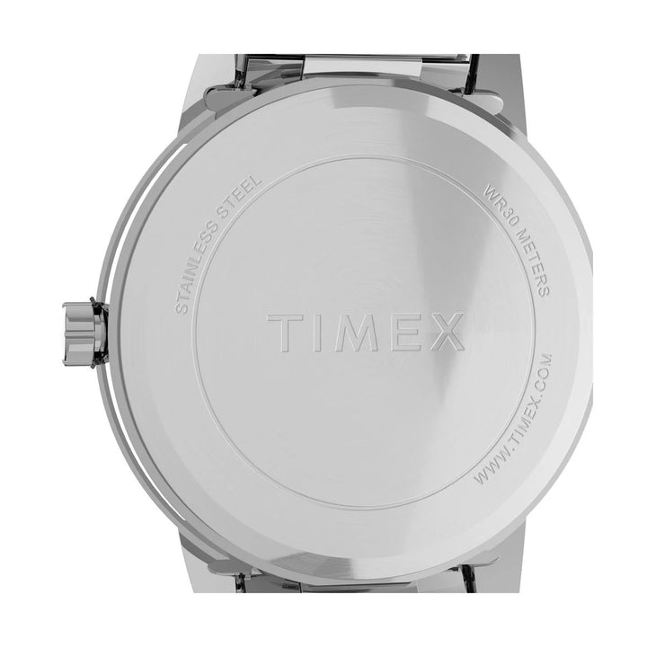 Timex Easy Reader 30mm White Dial Silver Expansion Bracelet Women&