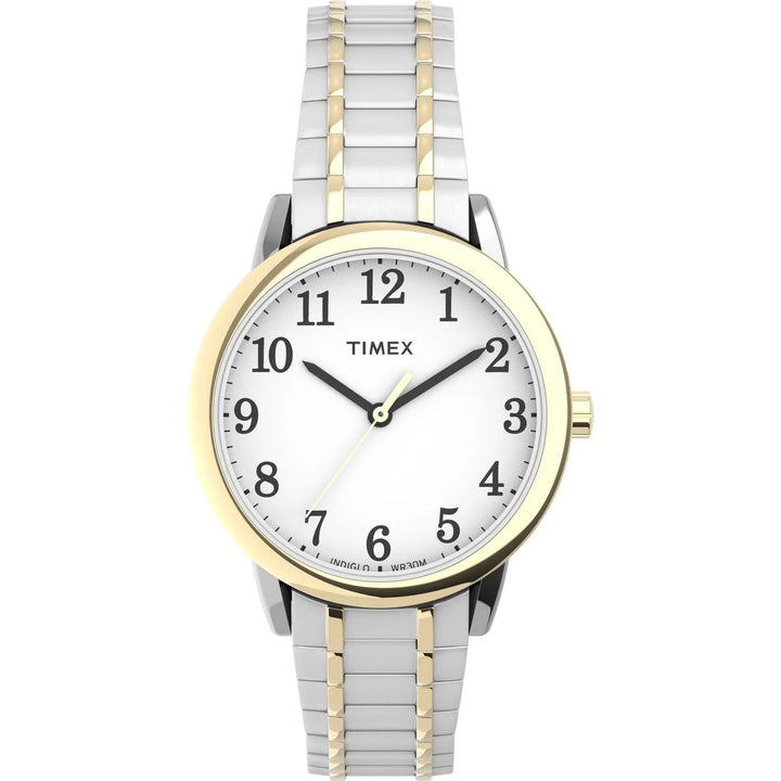 Timex Easy Reader 30mm White Dial Two-Tone Expansion Bracelet Women&