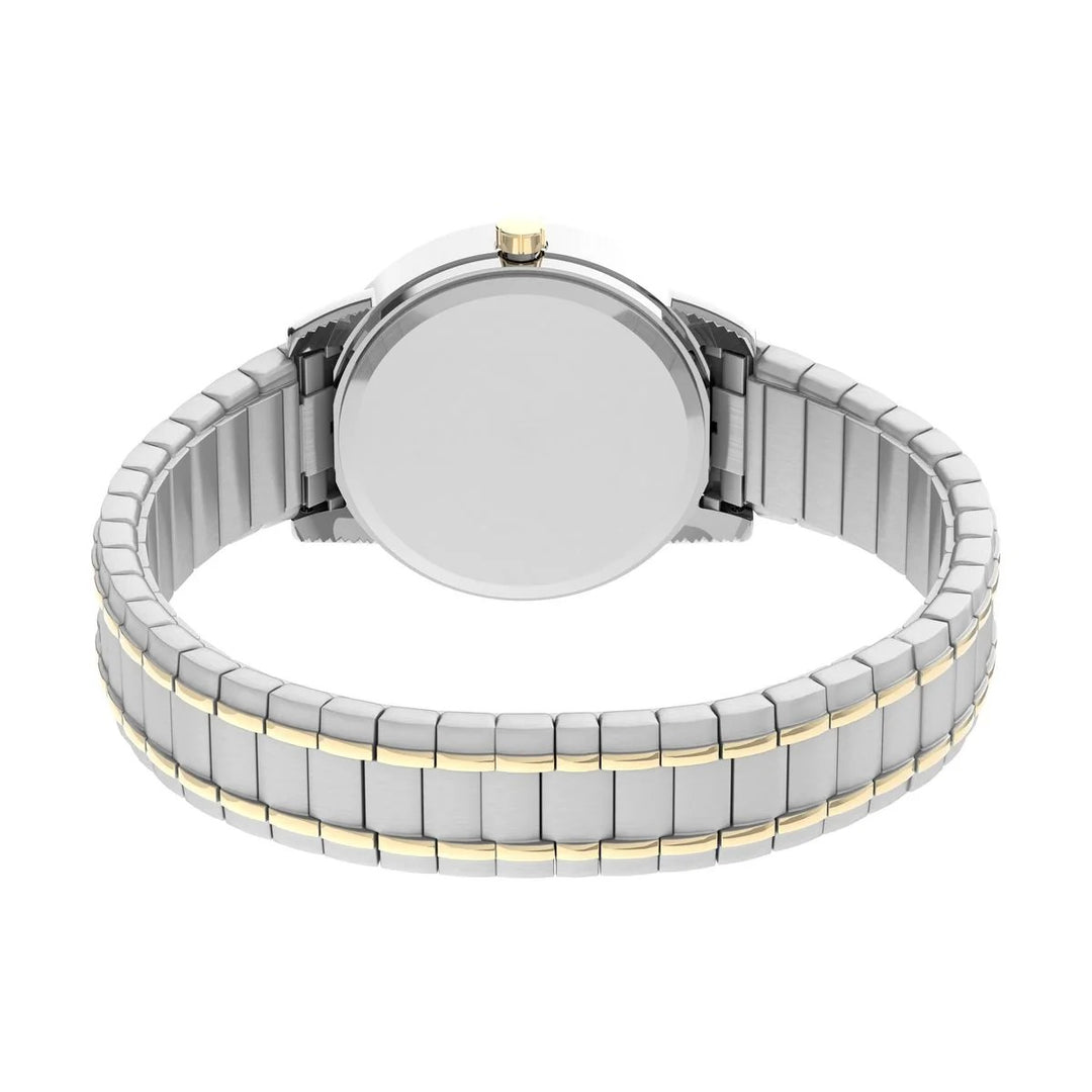 Timex Easy Reader 30mm White Dial Two-Tone Expansion Bracelet Women&