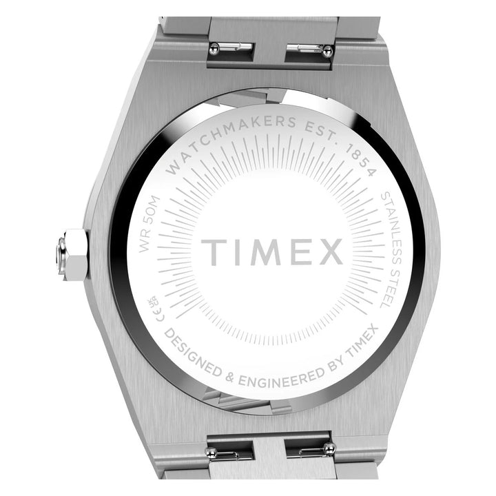 Timex Q Timex Marbella 34mm Silver Dial Steel Bracelet Women&