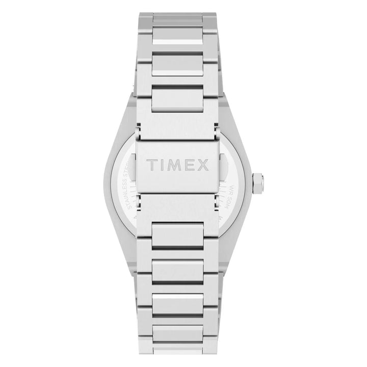 Timex Q Timex Marbella 34mm Silver Dial Steel Bracelet Women&