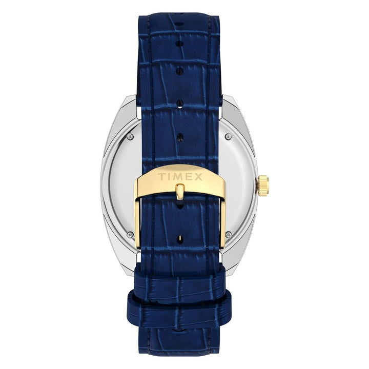 Timex Q Timex 1976 37mm Blue Fumé Dial Blue Leather Men&