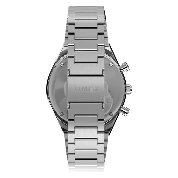 Timex Q Timex Chronograph 40mm Ice Blue Dial Steel Bracelet Men&