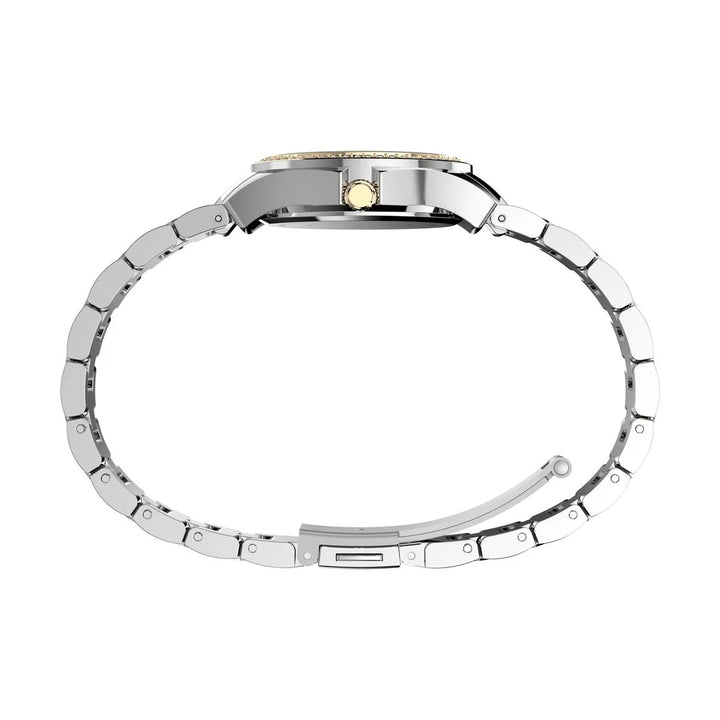 Timex 30mm Silver Crystal Bezel Two-Tone Bracelet Women&