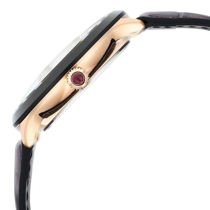Titan Stellar Caelum 45.5mm Purple Dial Sun-Moon Phase Leather Strap Men&