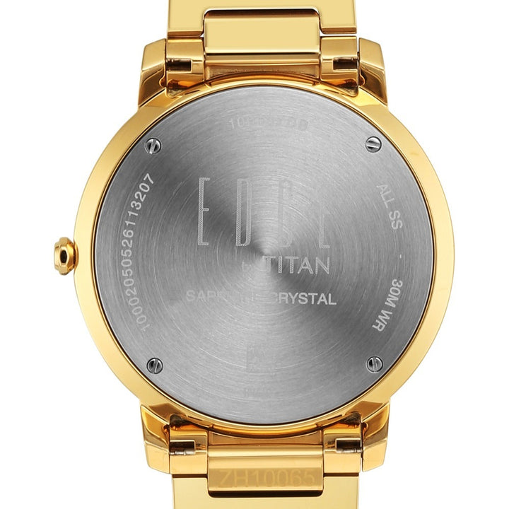 Titan Edge Meister 40mm Green Dial Sapphire Crystal Gold Stainless Steel Bracelet Ultra Slim Men&