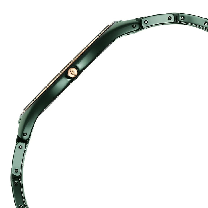 Titan Edge Ceramic 40.5mm Green Dial Sapphire Crystal Green Ceramic Bracelet Men&