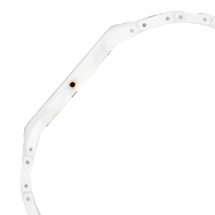 Titan Edge Ceramic 40mm White Dial Sapphire Crystal White Ceramic Bracelet Men&