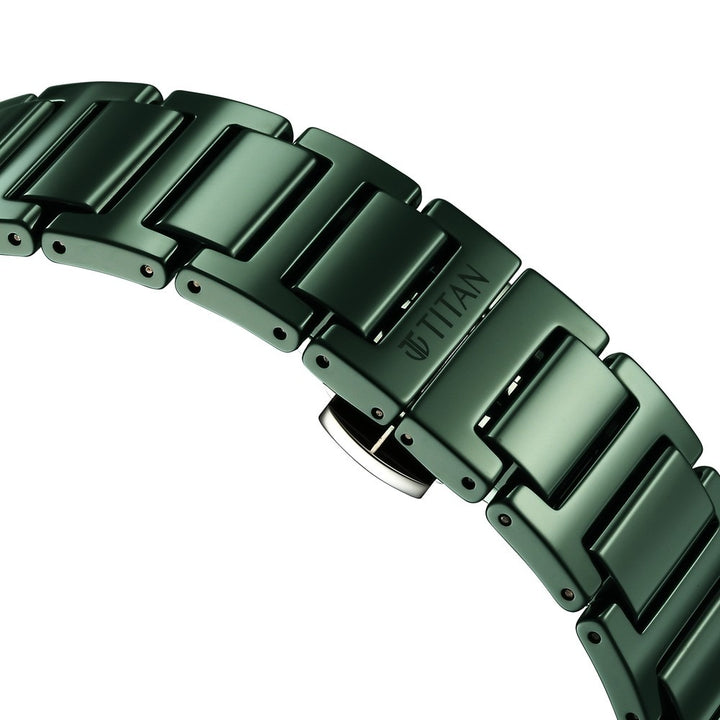 Titan Edge Ceramic 40.5mm Dark Blue Dial Sapphire Crystal Dark Blue Ceramic Bracelet Men&