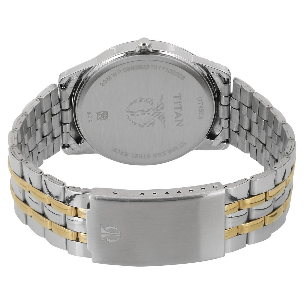 Titan Karishma 40mm Silver Dial Day Date Two-Tone Stainless Steel Bracelet Men&