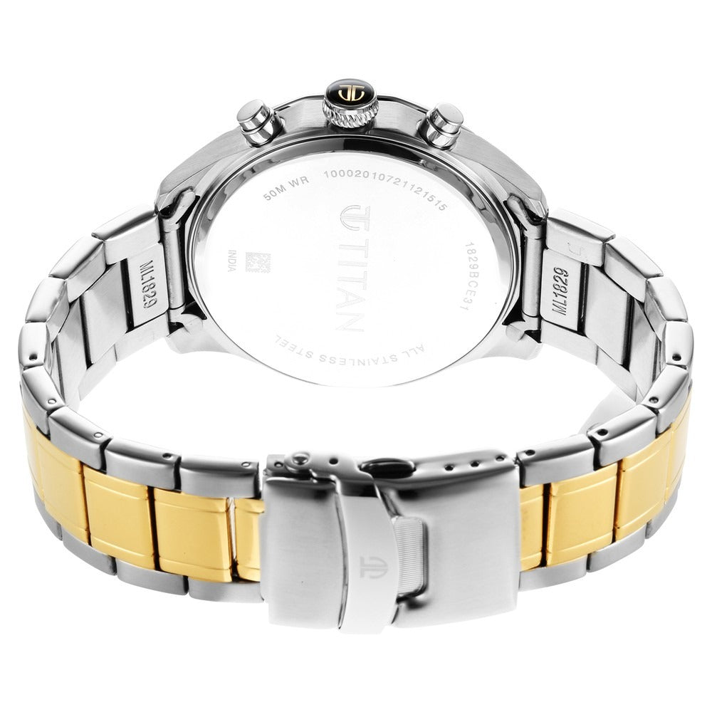 Titan Regalia Opulent 42.5mm Silver Dial Multifunction Silver Stainless Steel Bracelet Men&