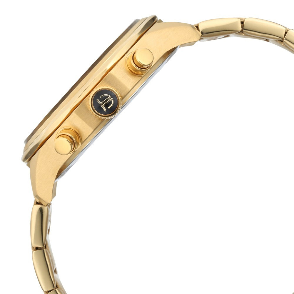 Titan Regalia Opulent 42.5mm Black Dial Multifunction Gold Stainless Steel Bracelet Men&