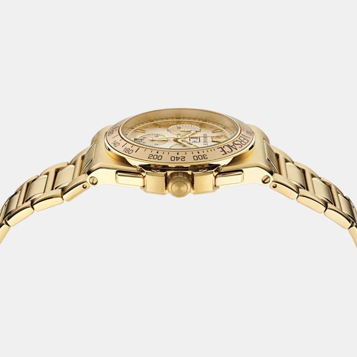 Versace VE7H00723 Black/Gold Dial Gold PVD Stainless Steel Men&