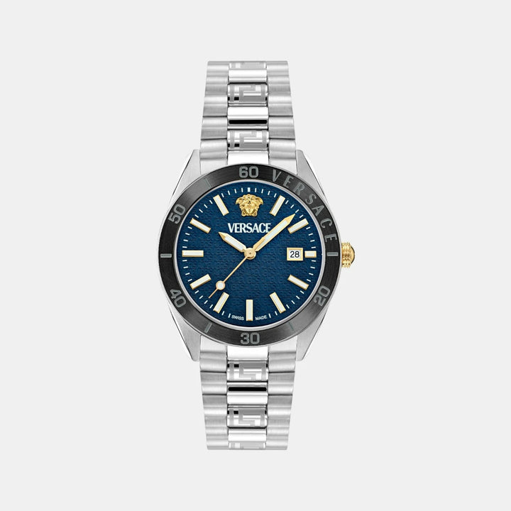 Versace V_DOME VE8E00324 Blue Dial Stainless Steel Men&