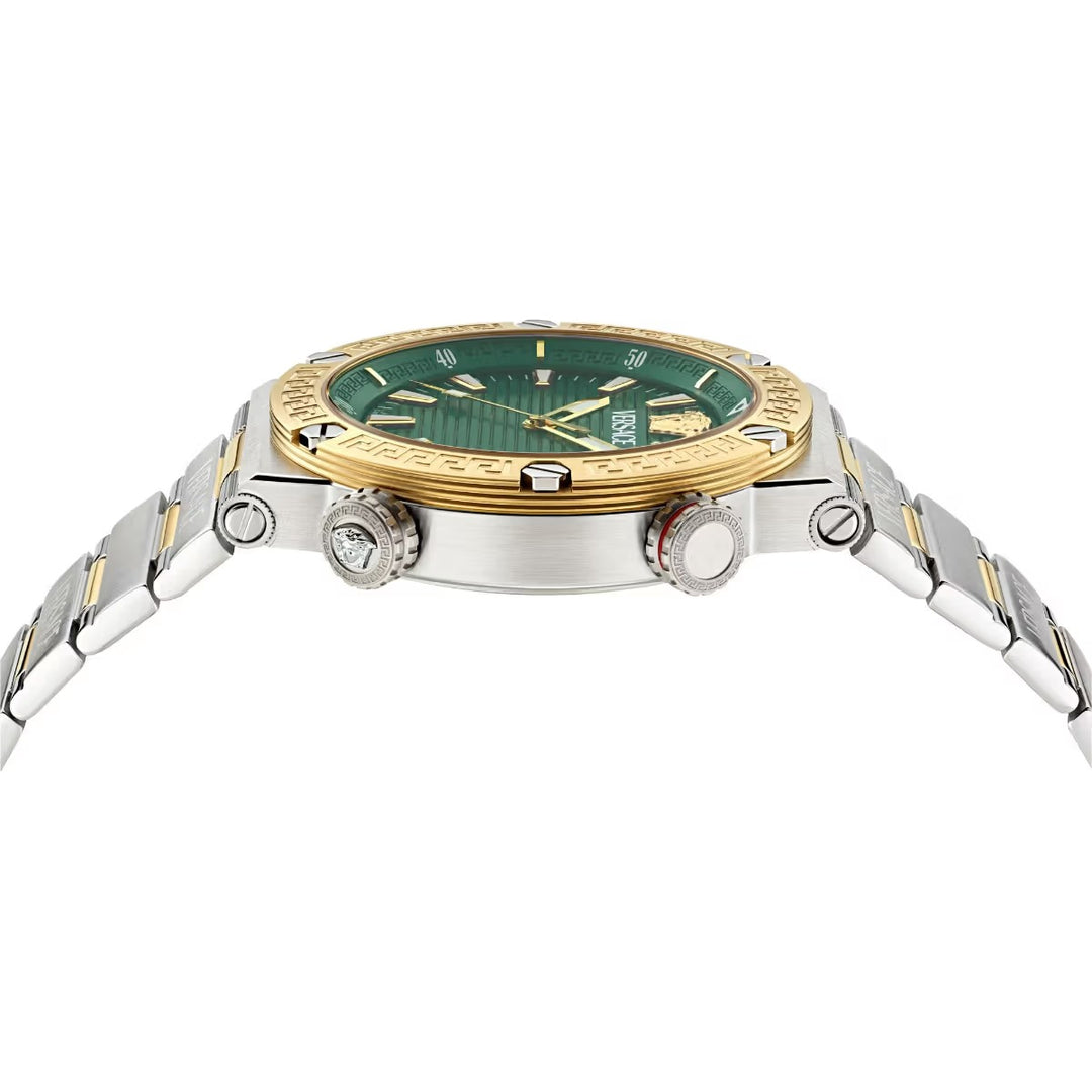 Versace Greca Logo VE8G00524 green Dial Gold PVD Stainless Steel Men&