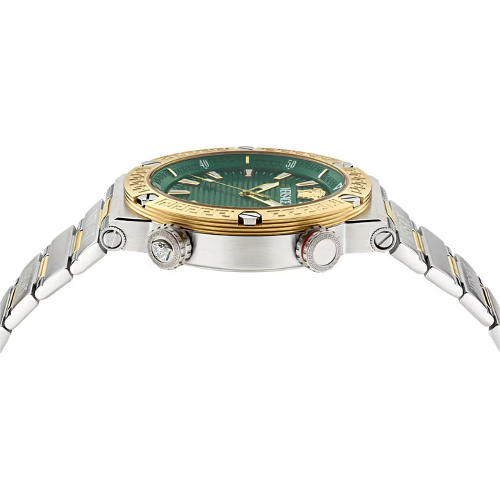 Versace Greca Logo VE8G00524 green Dial Gold PVD Stainless Steel Men&