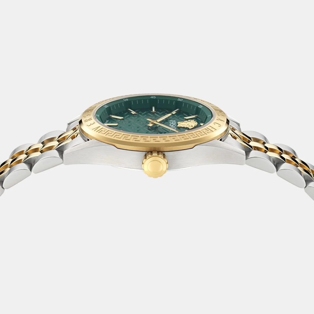 Versace V-Code VE8I00424 Green Dial Stainless Steel Women&