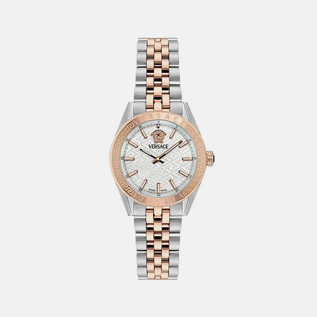 Versace V-Code Lady VE8I00624 Gold-tone Dial Gold PVD Stainless Steel Women&