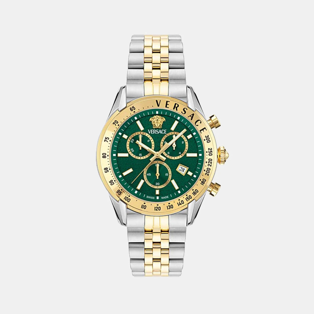Versace Versace Chrono Master VE8R00524 Green Dial Gold PVD Stainless Steel Men&