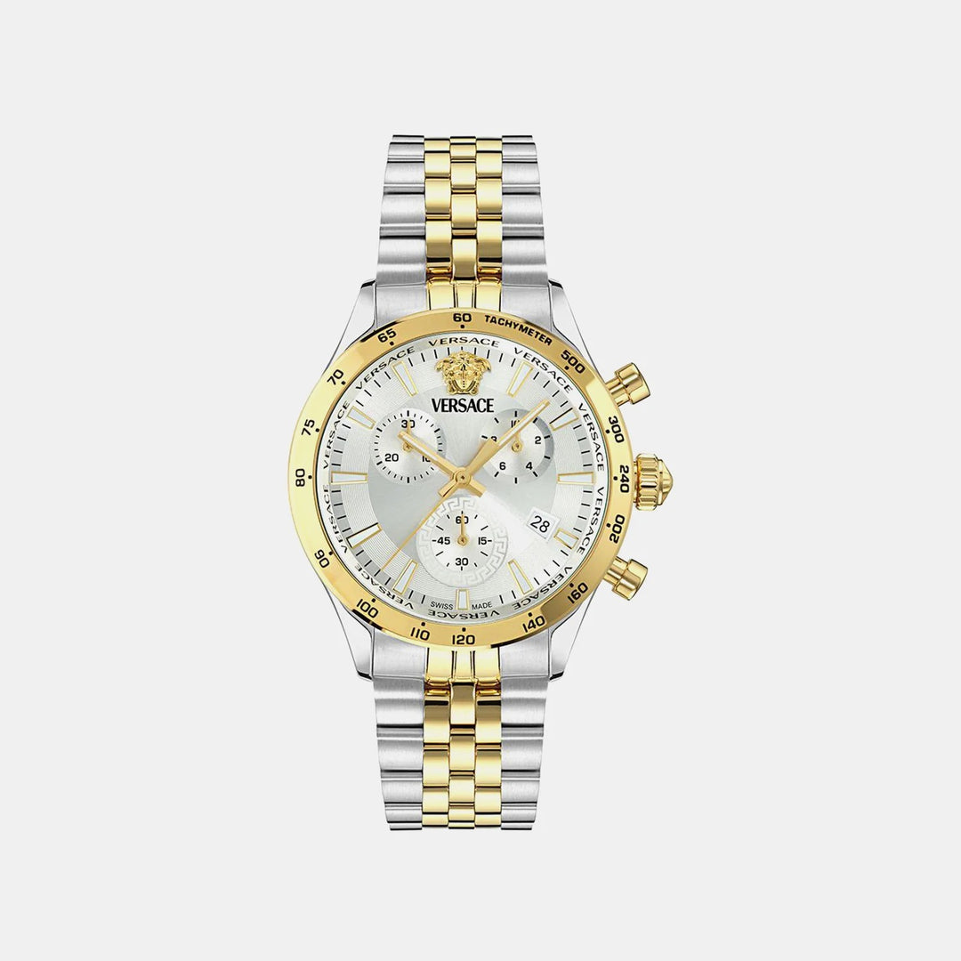 Versace Hellenyium VECFA0324 Silver White Dial Stainless Steel Men&